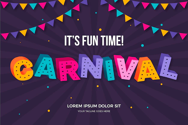 Free Vector | Colorful carnival lettering