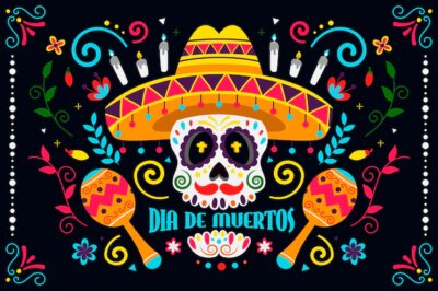 Free Vector | Colorful design day of the dead background