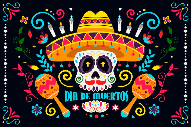 Free Vector | Colorful design day of the dead background