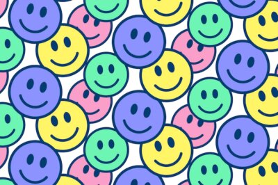 Free Vector | Colorful happy emoji pattern design