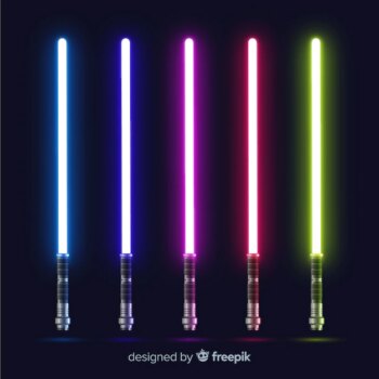 Free Vector | Colorful light sword collection