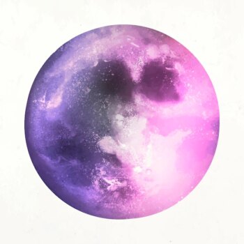 Free Vector | Colorful moon element vector in white background
