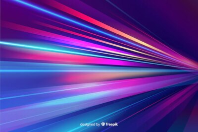 Free Vector | Colorful neon light trail background