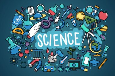 Free Vector | Colorful science education background