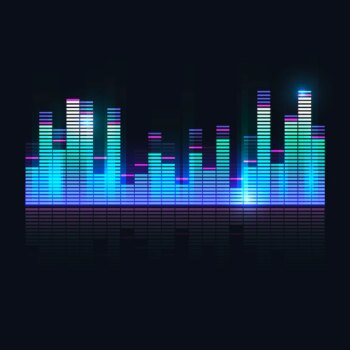 Free Vector | Colorful sound wave equalizer