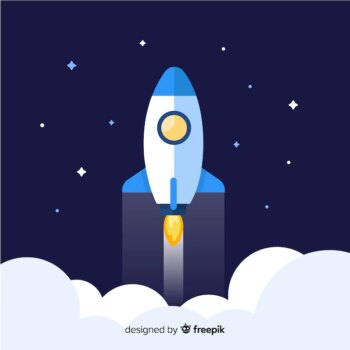 Free Vector | Colorful space rocket composition with flat design