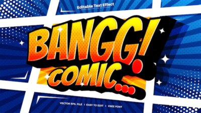 Free Vector | Comic bangg text effect