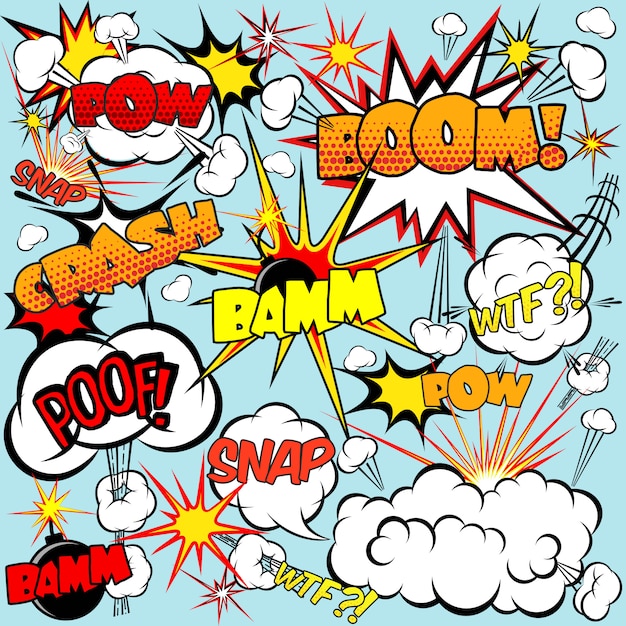 Free Vector | Comic speech bubbles