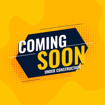 Free Vector | Coming soon under construction yellow background