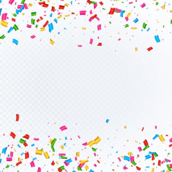 Free Vector | Confetti background with space