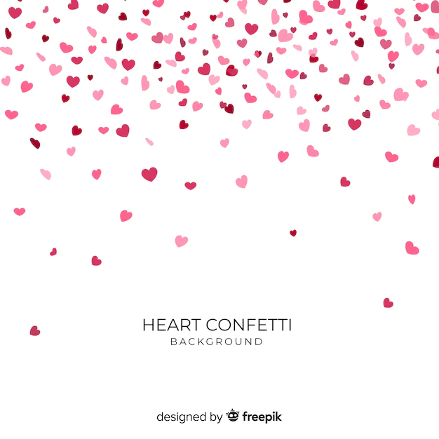 Free Vector  Heart confetti background