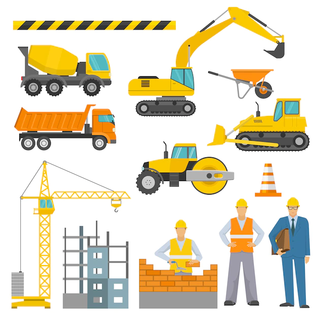 Free Vector | Construction decorative icons set