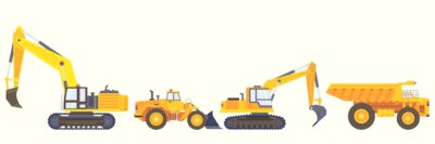 Free Vector | Construction machine collection style
