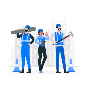 Free Vector | Construction worker concept illustration
