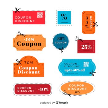 Free Vector | Creative coupon sale label pack