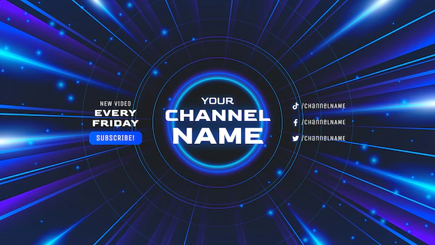 Free Vector | Creative tech youtube banner