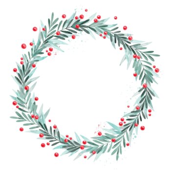 Free Vector | Creative watercolor christmas wreath