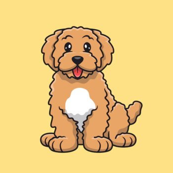 Free Vector | Cute dog sticking its tongue out