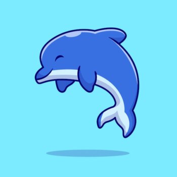 Free Vector | Cute dolphin cartoon illustration