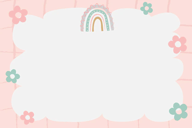 Free Vector | Cute doodle frame, rainbow border vector