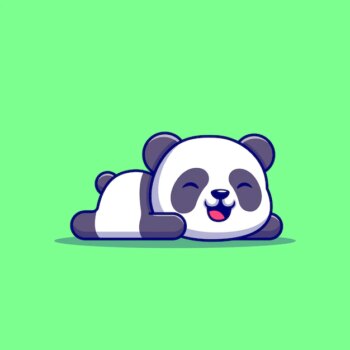Free Vector | Cute panda sleeping
