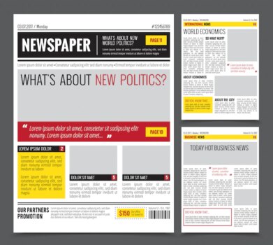 Free Vector | Daily newspaper template
