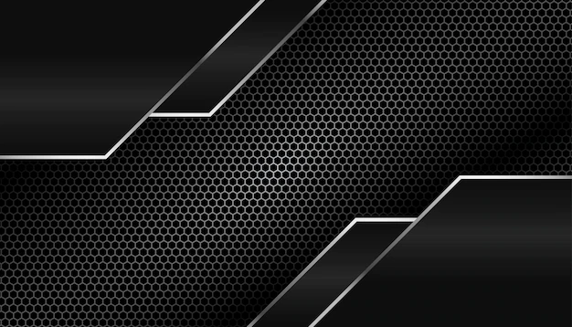 Free Vector | Dark black carbon fiber metal lines background