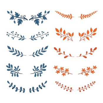 Free Vector | Decorative branches collection