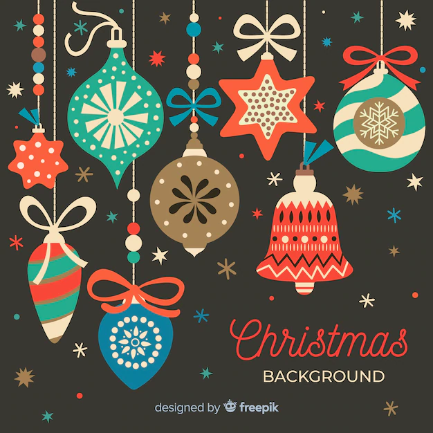 Free Vector | Decorative christmas background