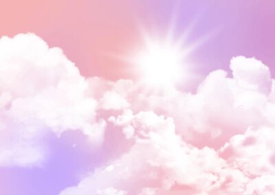 Free Vector | Decorative sugar cotton candy clouds sky background 0302