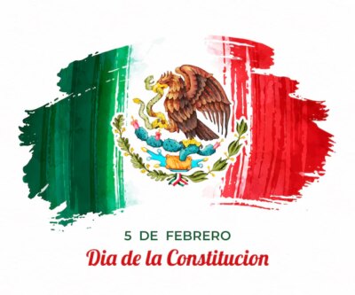 Free Vector | Día de la constitución with watercolor flag
