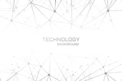 Free Vector | Digital technology polygon connection background