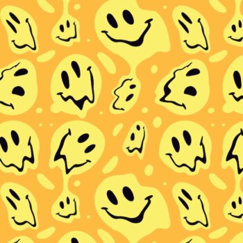 Free Vector | Distorted smile emoticon pattern design