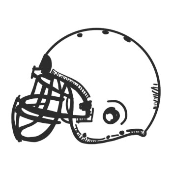 Free Vector | Doodle american football helmet