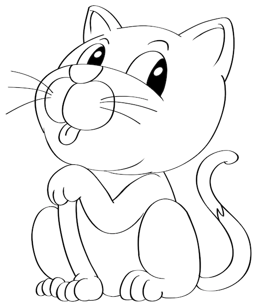 Free Vector | Doodle animal character for kitten
