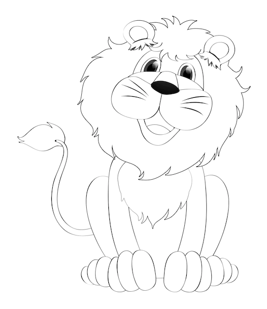 Free Vector | Doodles drafting animal for lion
