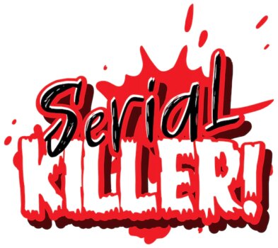 Free Vector | Dripping blood style with word serial killer