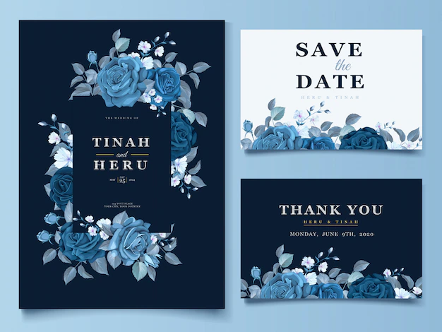 Free Vector | Elegant floral wreath wedding card