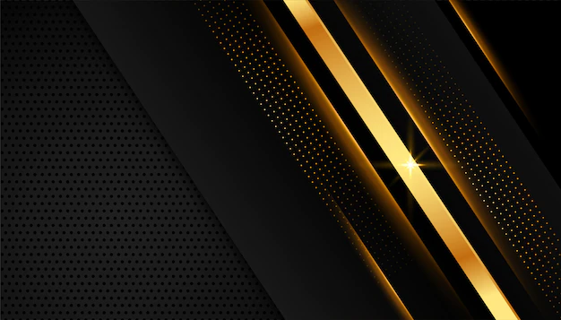 Free Vector | Elegant golden lines on dark black background