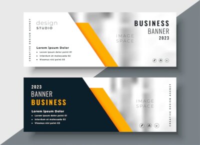 Free Vector | Elegant yellow professional business banner template