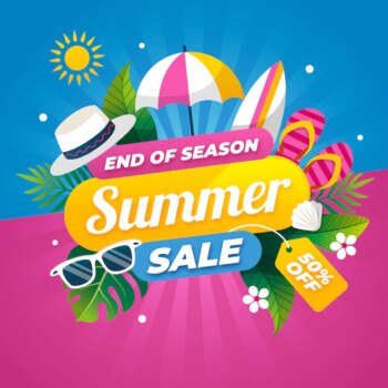 Free Vector | End of season summer sale