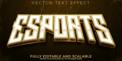 Free Vector | Esport text effect, editable game and gold text style