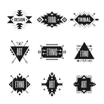Free Vector | Ethnic logo set