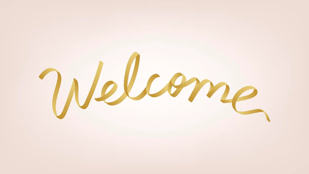 Free Vector | Festive golden welcome typography vector