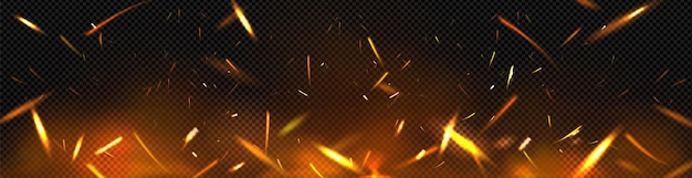 Free Vector | Fire sparks realistic image transparent background