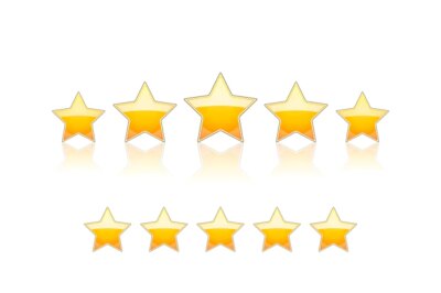 Free Vector | Five gold stars isolated