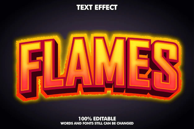 Free Vector | Flames banner - hot fire text effect