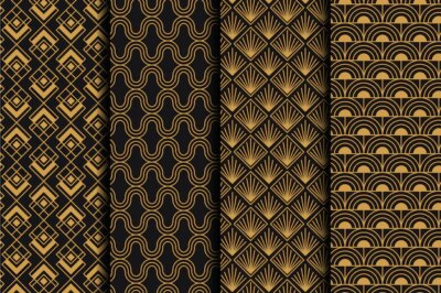 Free Vector | Flat art deco pattern collection