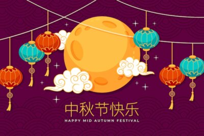 Free Vector | Flat background for mid-autumn festival celebration