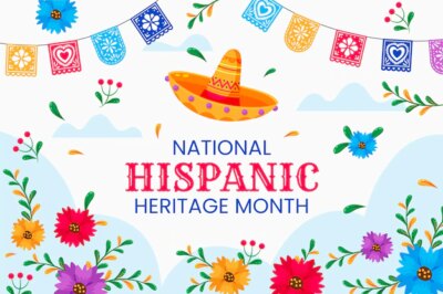 Free Vector | Flat background for national hispanic heritage month